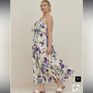 Torrid Maxi Challis Strapless Dress - size 2 - Rare Find!